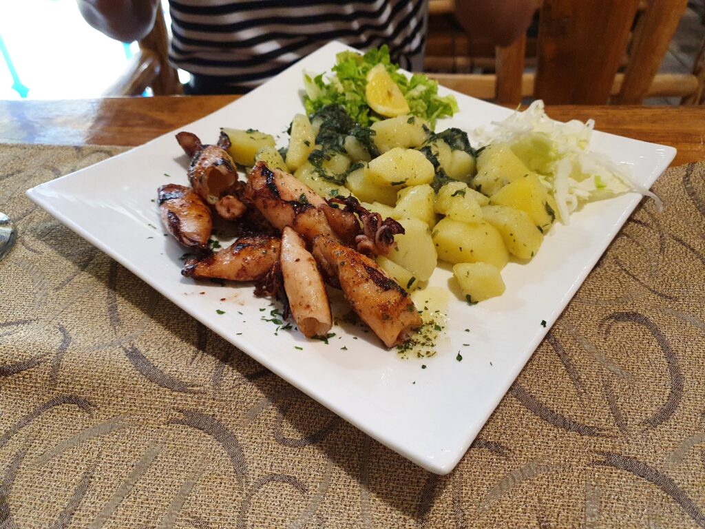 Grillowane kalmary w restauracji Europa Grill