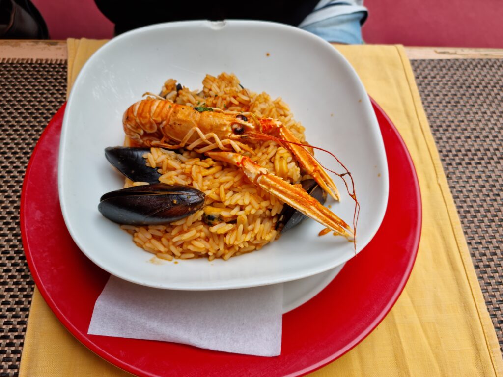 Risotto z owocami morza w Konoba Pandora